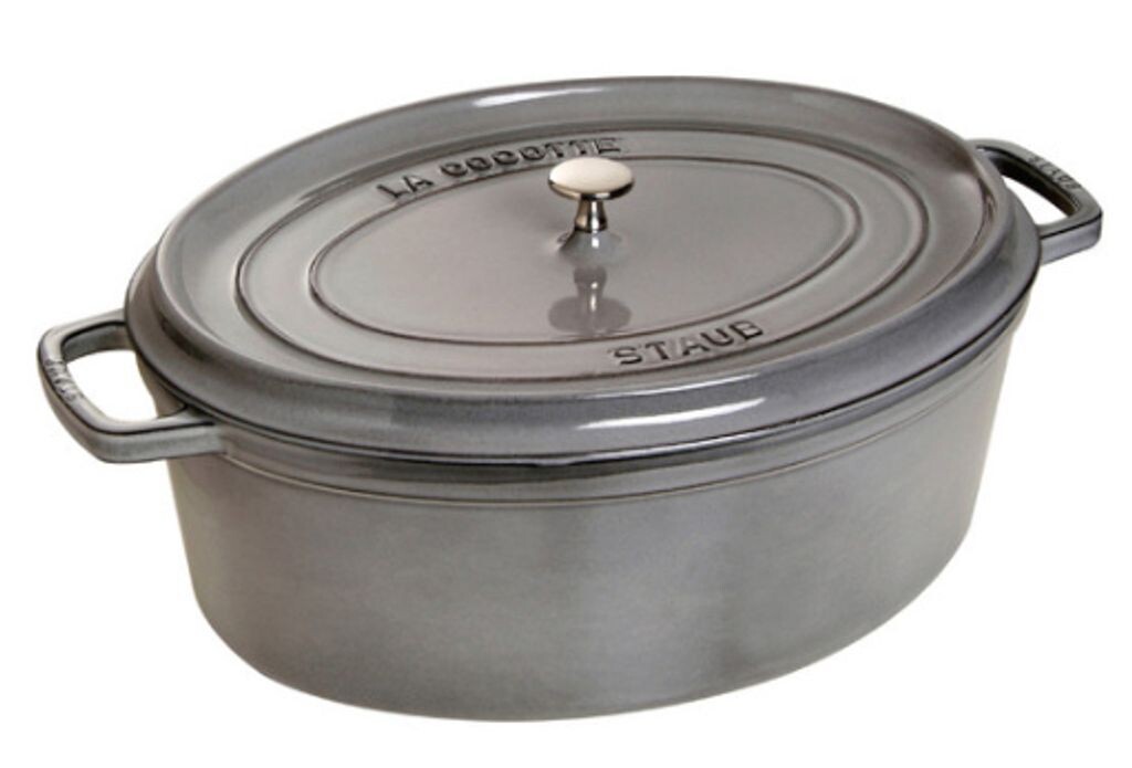 

STAUB Cocotte овальный чугун, устойчивый к царапинам La Cocotte овальный, можно мыть в посудомоечной машине, использовать в духовке или в духовке, серый