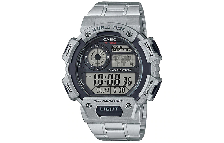 

Мужские молодежные серые часы AE-1400WHD-1 CASIO