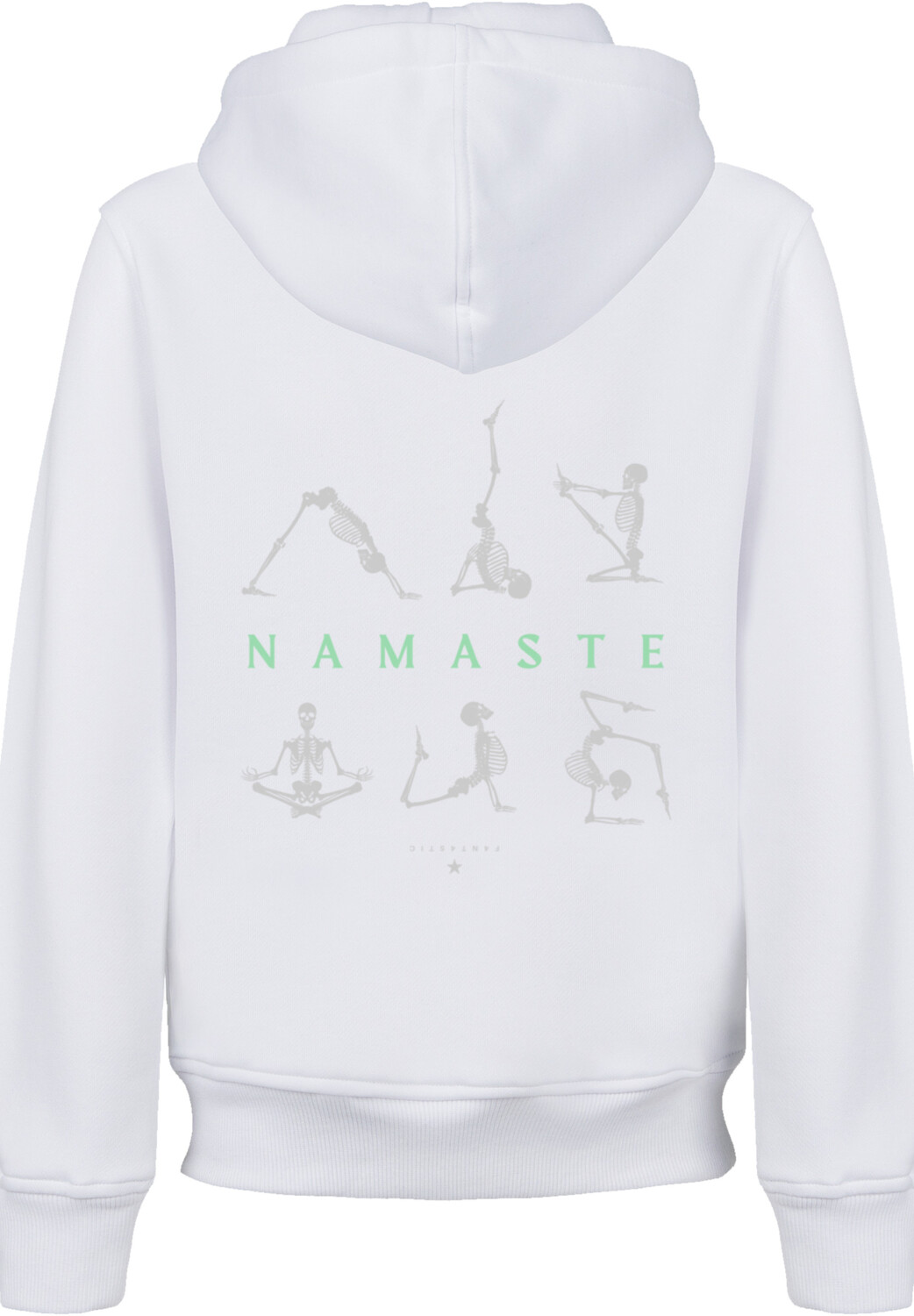 

Пуловер F4NT4STIC Hoodie Namaste Yoga Skelett Halloween, белый