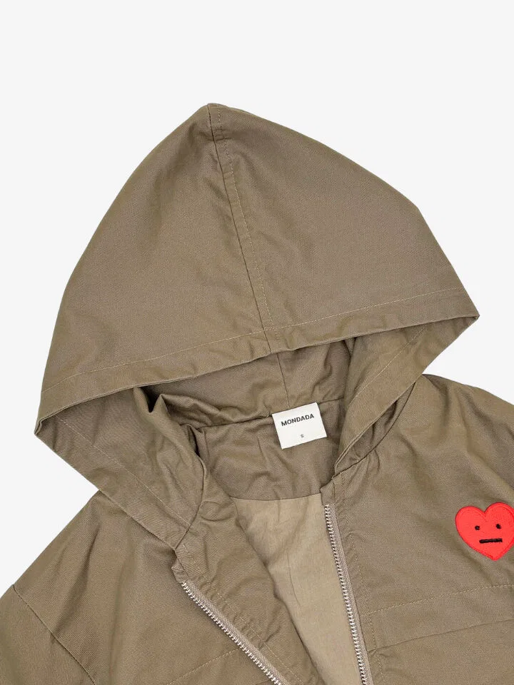Детская куртка с капюшоном Work Hoody Jacket цвета пыльной оливы от Mondada — фото 2