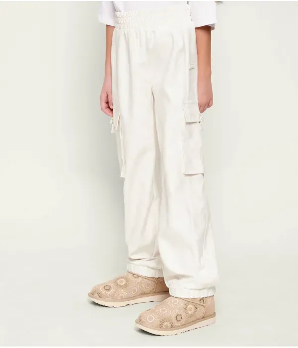 Полиэстеровые брюки-карго regular fit Guess, экрю
