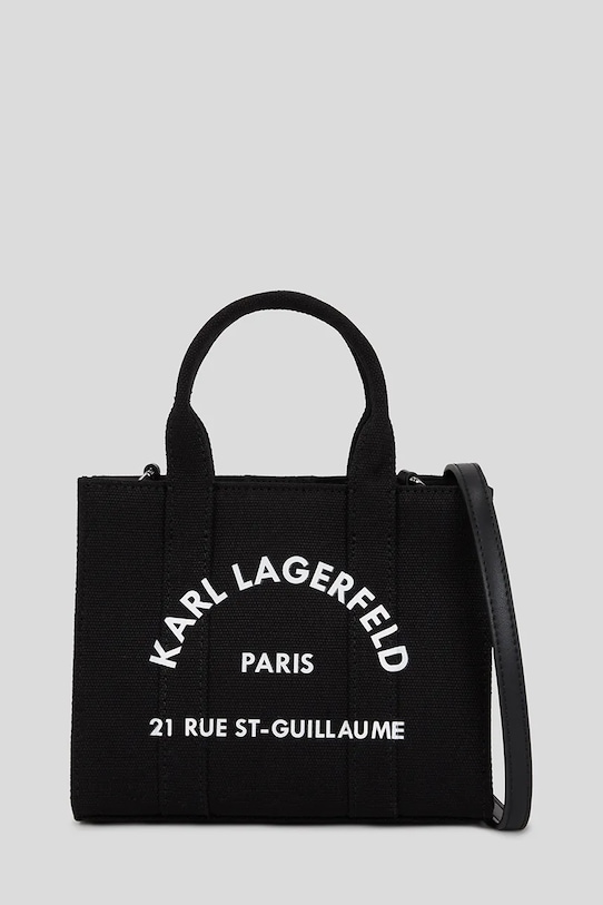 

Хлопковая сумка Karl Lagerfeld, черный