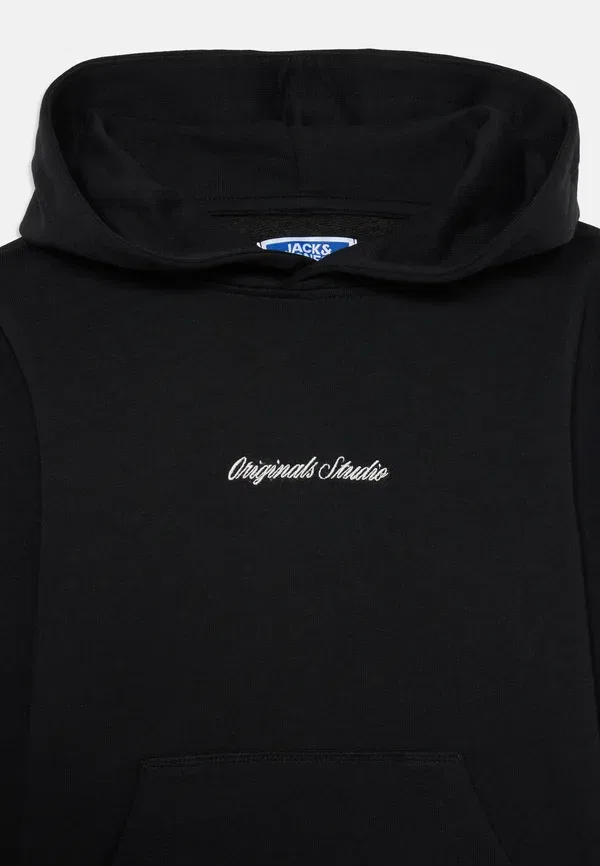 Толстовка с капюшоном Norrebro emb hoodie Jack & Jones Junior, черный — фото 3