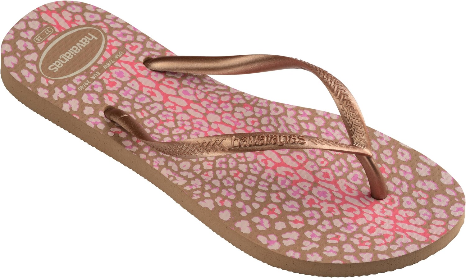 

Сандалии Havaianas Slim Animals Sandal, цвет Rose Gold