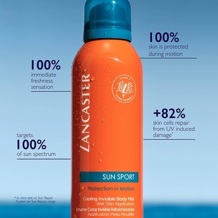Sun Sport Охлаждающий невидимый спрей для тела Spf50 200 мл, Lancaster — фото 2