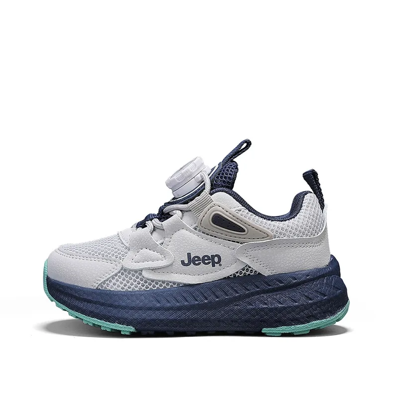 Детские кроссовки для бега Low top с амортизацией, устойчивостью к скольжению, износостойкие и легкие Jeep, starry sky серебро серый — фото 4