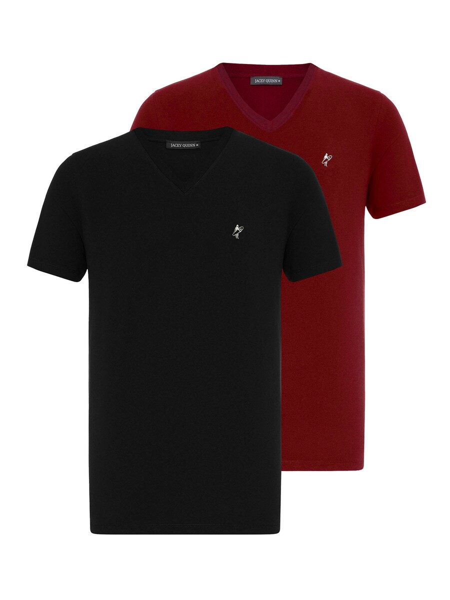 

Классическая футболка Jacey Quinn Shirt, цвет bordeaux/black