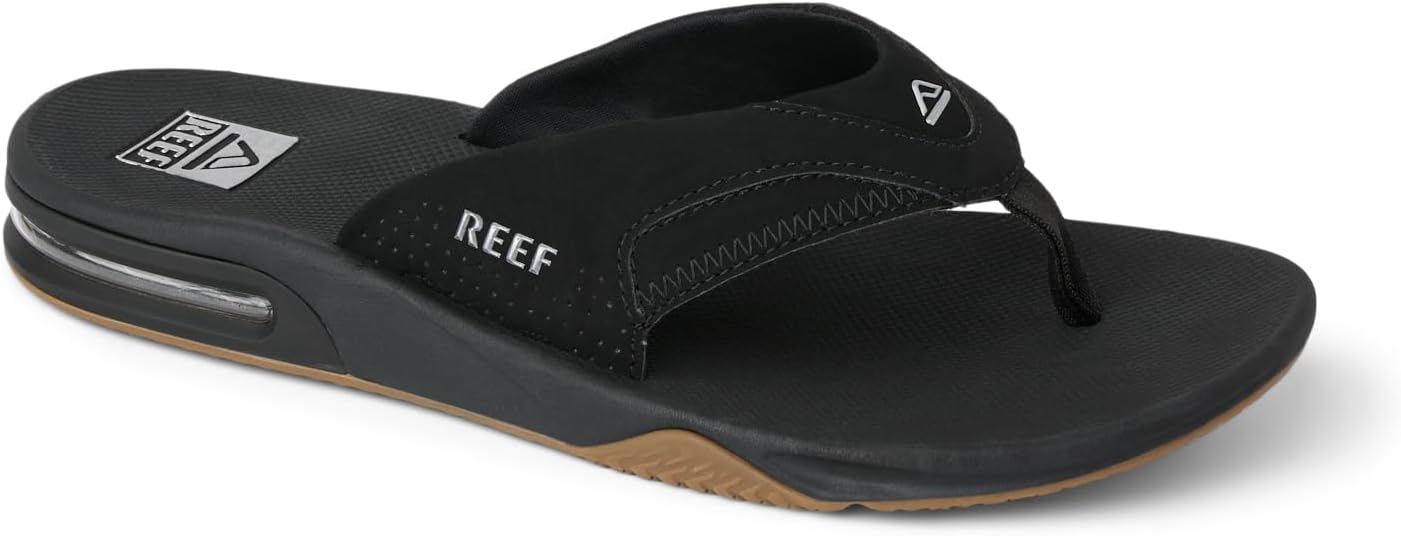Мужские шлепанцы REEF с открывалкой для бутылок, черный — фото 3