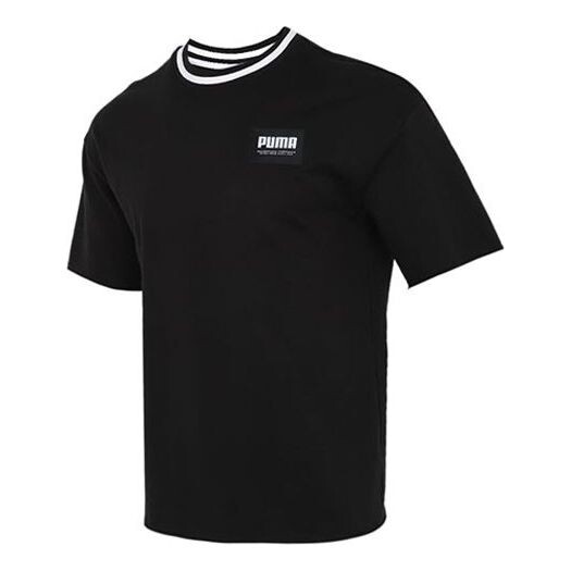 

Футболка solid men round neck t-shirt 'black' Puma, черный