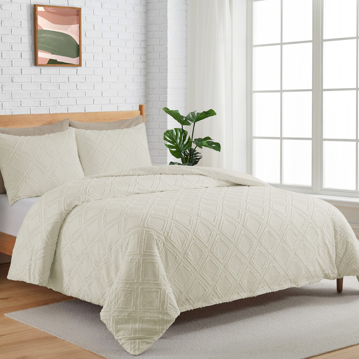 

Пододеяльник Peace Nest с наволочкой, цвет Cream/Square