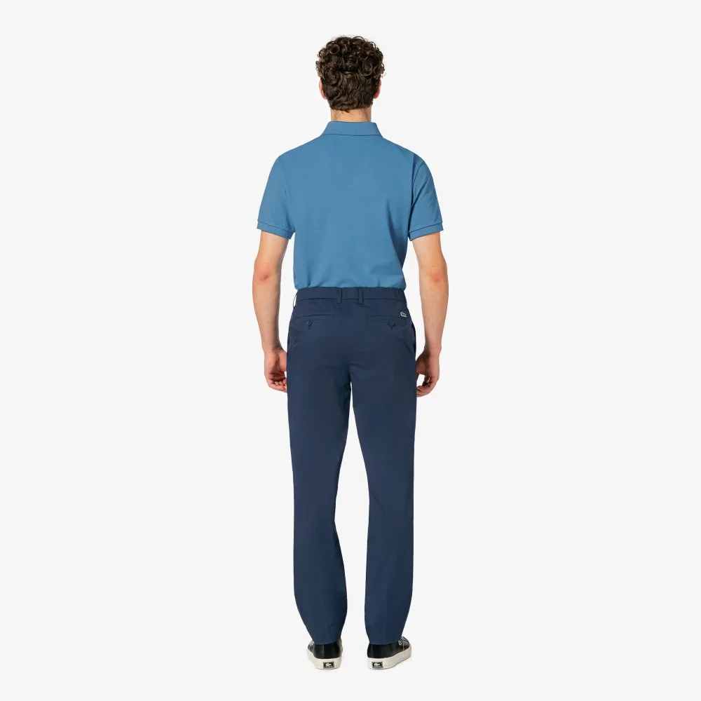 Мужские чиносы зауженного кроя, синяя полоска, от Lacoste — фото 4