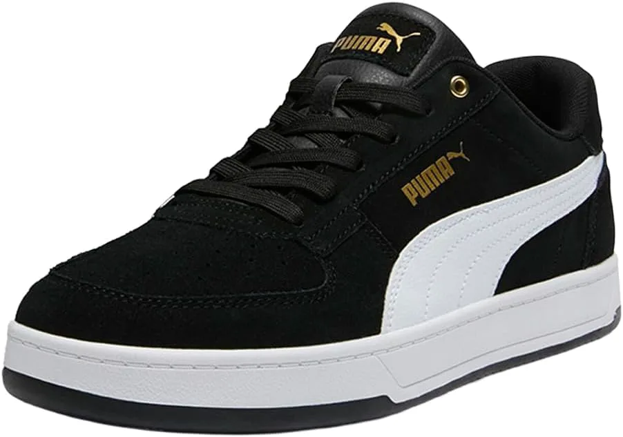 Мужские кроссовки PUMA Caven 2.0 из цельной замши с шнуровкой, повседневные - черные, черный — фото 2