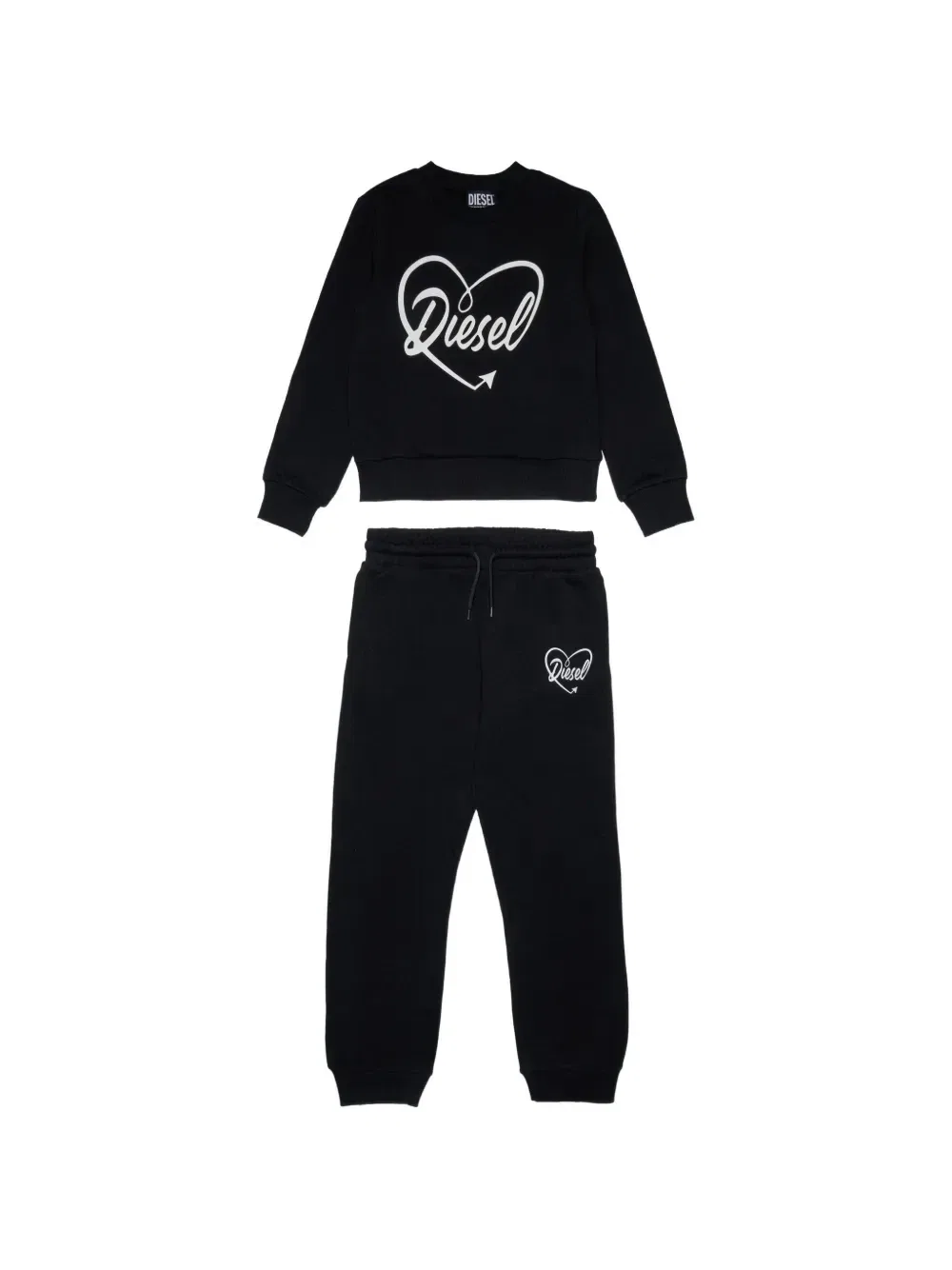 Спортивный костюм Jisheaop с логотипом Diesel Kids, черный