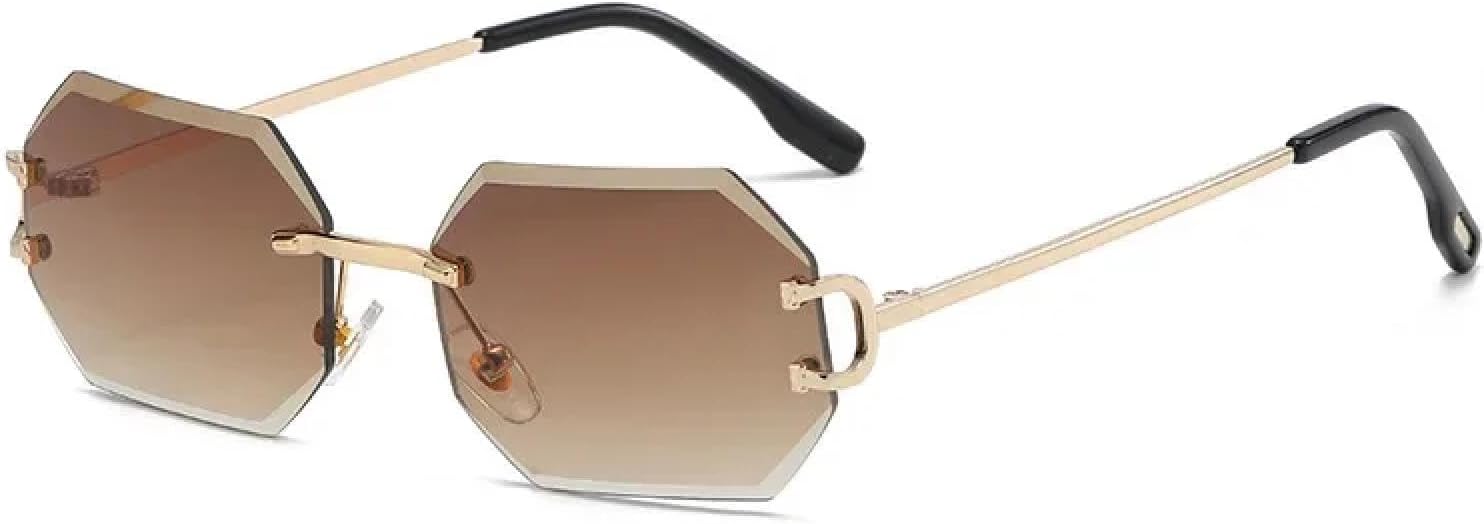 

Солнцезащитные очки с защитой от УФ-излучения UV400 | Без оправы, маленькая оправа | Для женщин и мужчин, для занятий спортом на открытом воздухе и вождения DSVIGF, 02