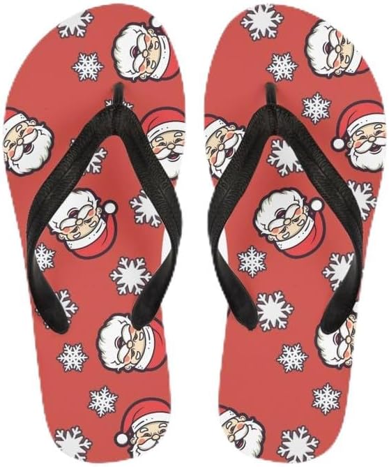 

Сандалии Semiouray Men Hawaii с геометрическим дизайном, легкие вьетнамки, Рождественские с Санта-Клаусом, унисекс, ортопедические пляжные шлепанцы, Xmas Santa Claus