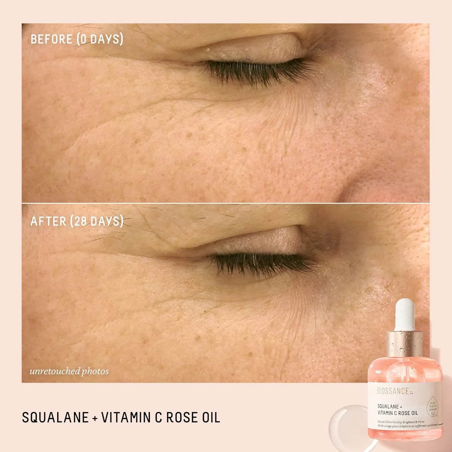 Сыворотка Biossance — Squalane + Vitamin C Rose Advanced Facial Oil - осветляющая, укрепляющая и увлажняющая, 29.9 мл — фото 2