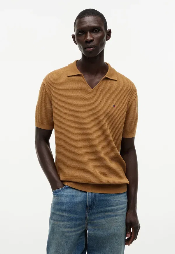 Футболка поло Tommy Hilfiger Seasonal Structure Jonny Elevated Essentials, сахара