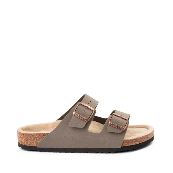 

Женские шлепанцы из овчины Birkenstock Arizona, цвет Stone