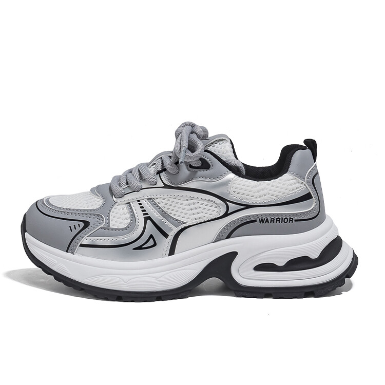 

Кроссовки женские толстые низкие серый Warrior