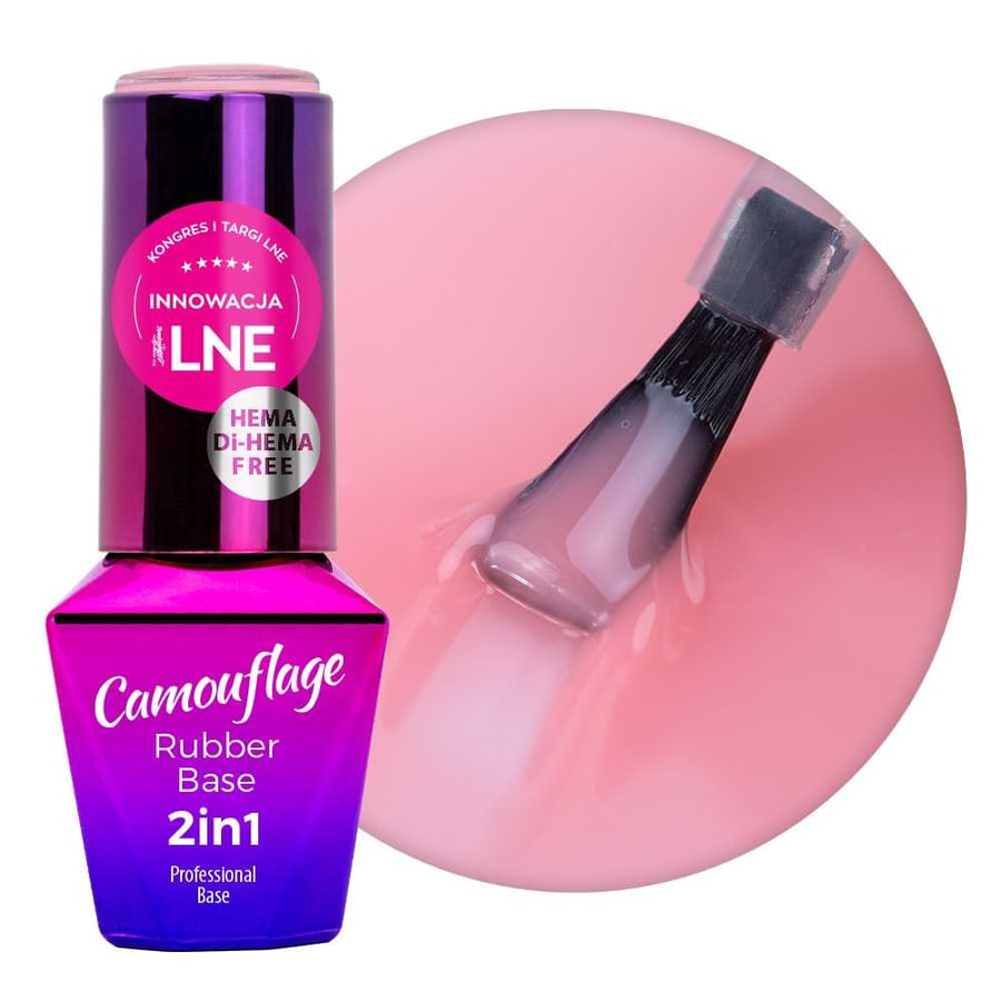 

Резиновая основа 2в1 Камуфляж MollyLac Gentle Fluids без HEMA и Di-HEMA 10 г № 3