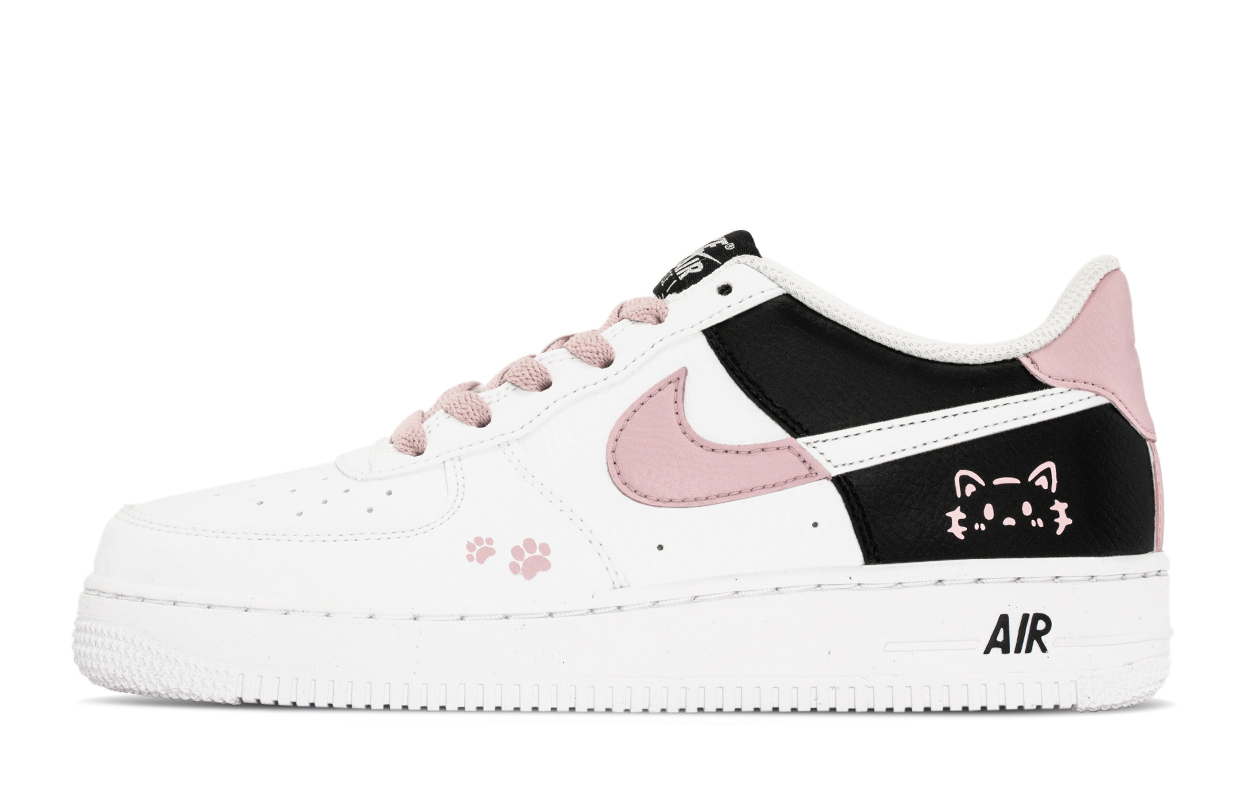

Кроссовки Air Force 1 с низким верхом, устойчивые к истиранию, для скейтбординга, для детей и подростков Nike, черный/розовый