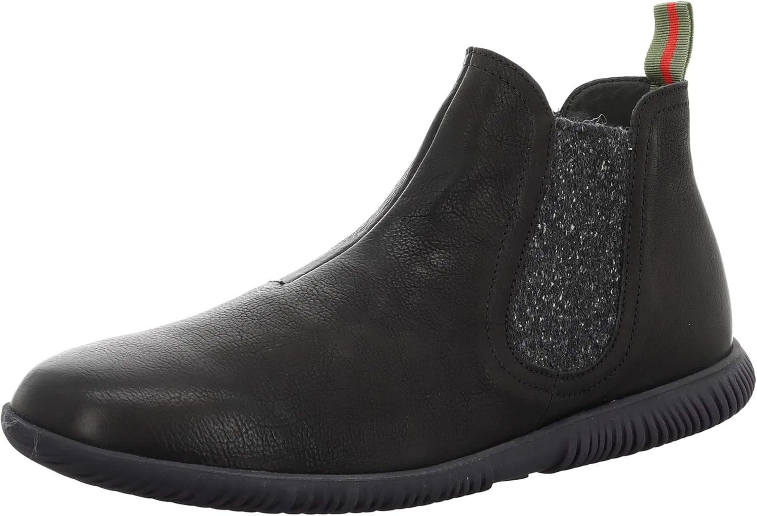 Ботинки Think! Herren Hauki Leder Gefütterte NachhaltigeChelsea-Boots, 0000 Black