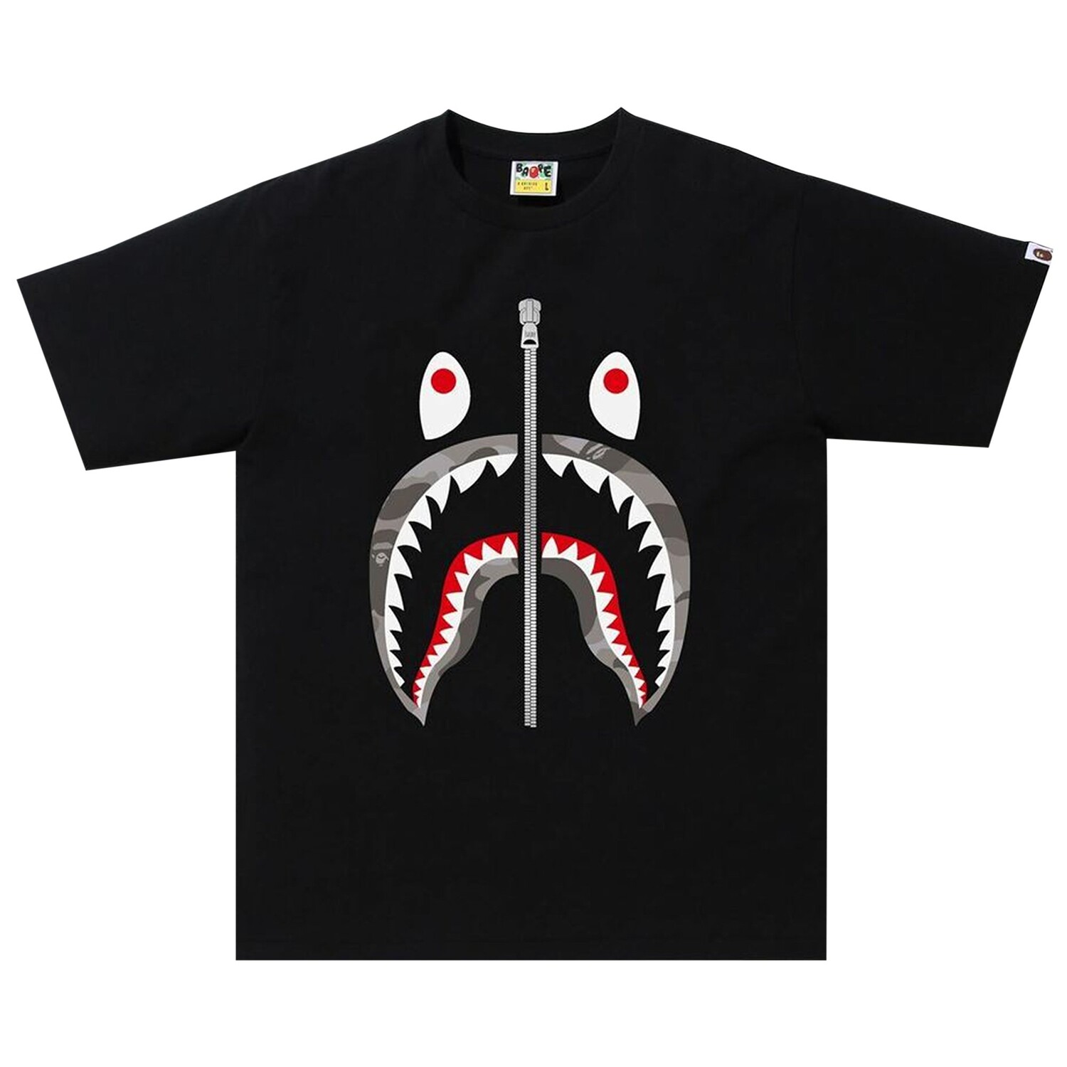 

Футболка BAPE Color Camo Shark, Черный/Серый