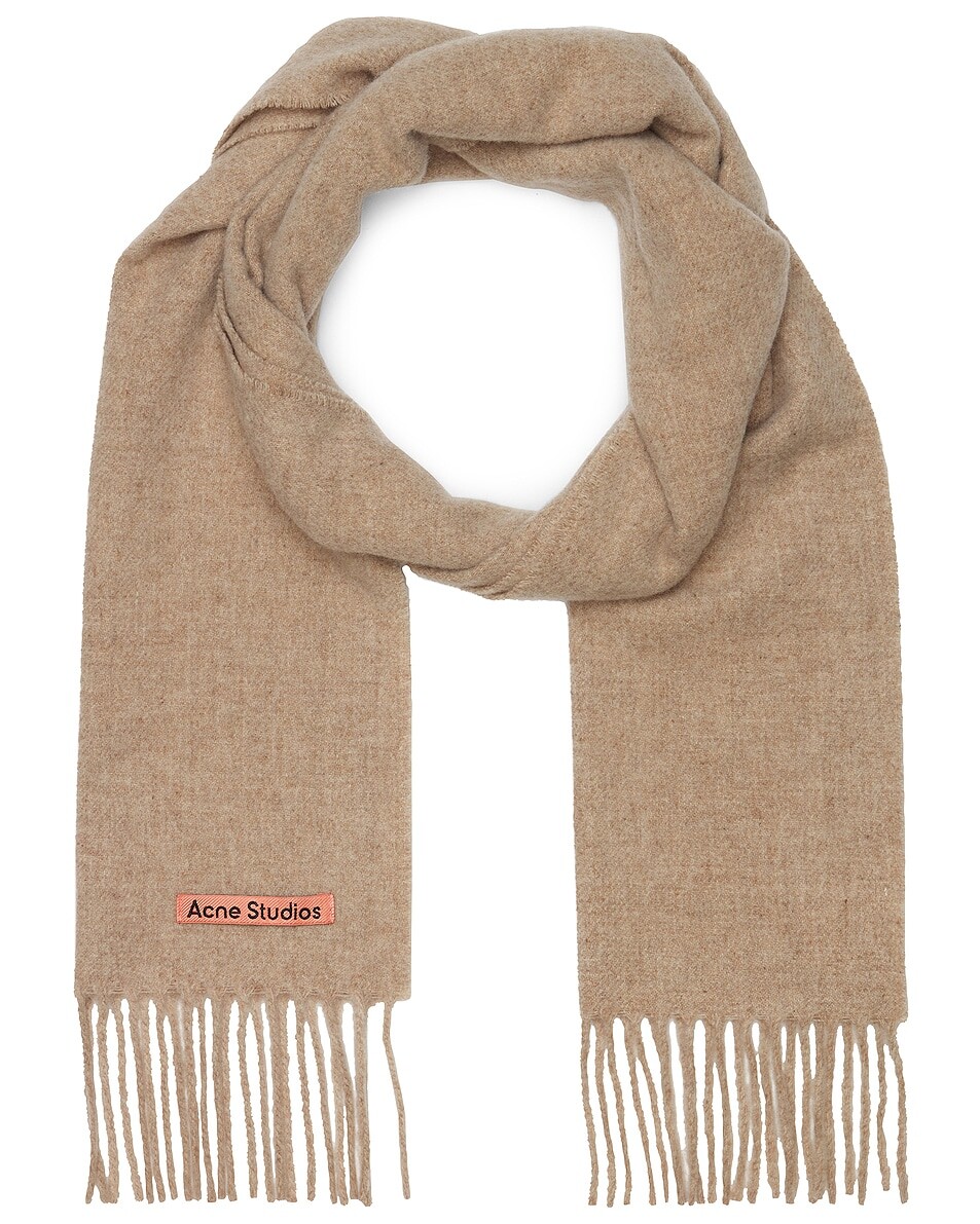 

Твердый шарф Acne Studios, цвет Oatmeal Melange