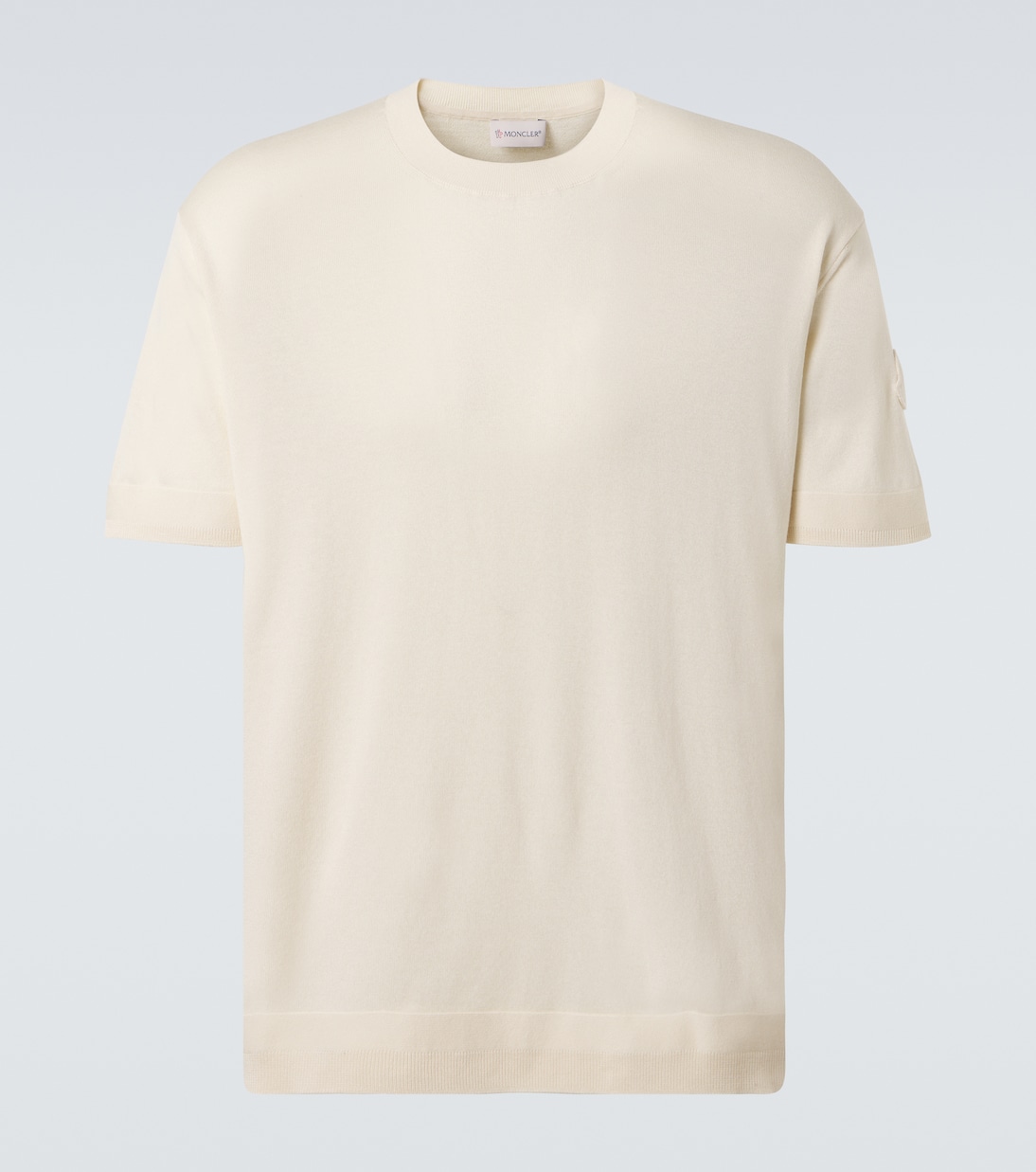 

Шёлковая и хлопковая футболка Moncler, Silk White
