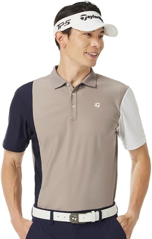 

Поло TaylorMade Medium Colorblock S/S, кислотно-коричневый