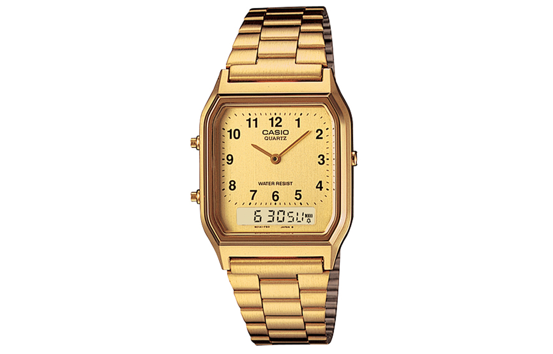 

Мужские молодежные золотые часы AQ-230GA-9B CASIO