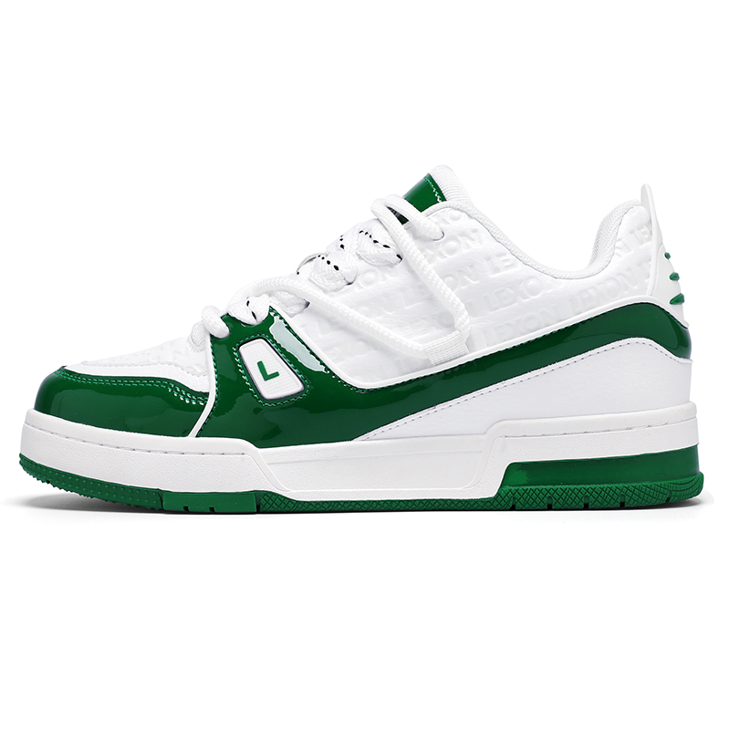 

LEXON Низкие скейтерские кроссовки мужские бело-зеленые, цвет White Green