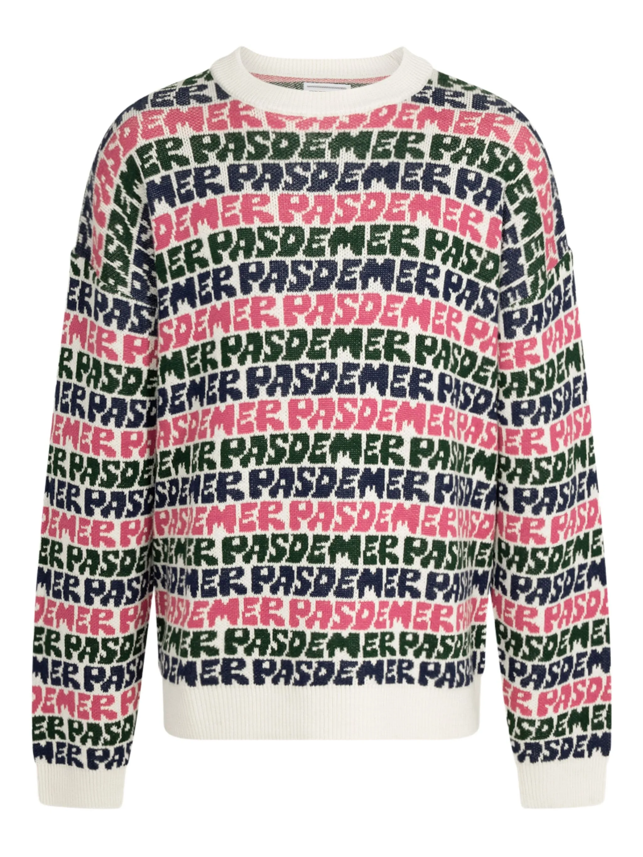 

Свитер с круглым вырезом и принтом граффити Pas De Mer, синий