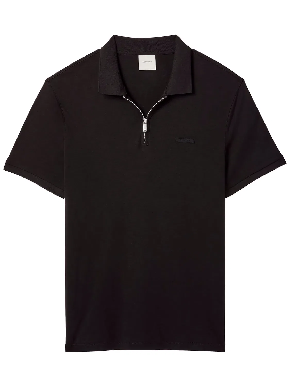 Рубашка Calvin Klein Slim Fit Quarter-zip черного цвета