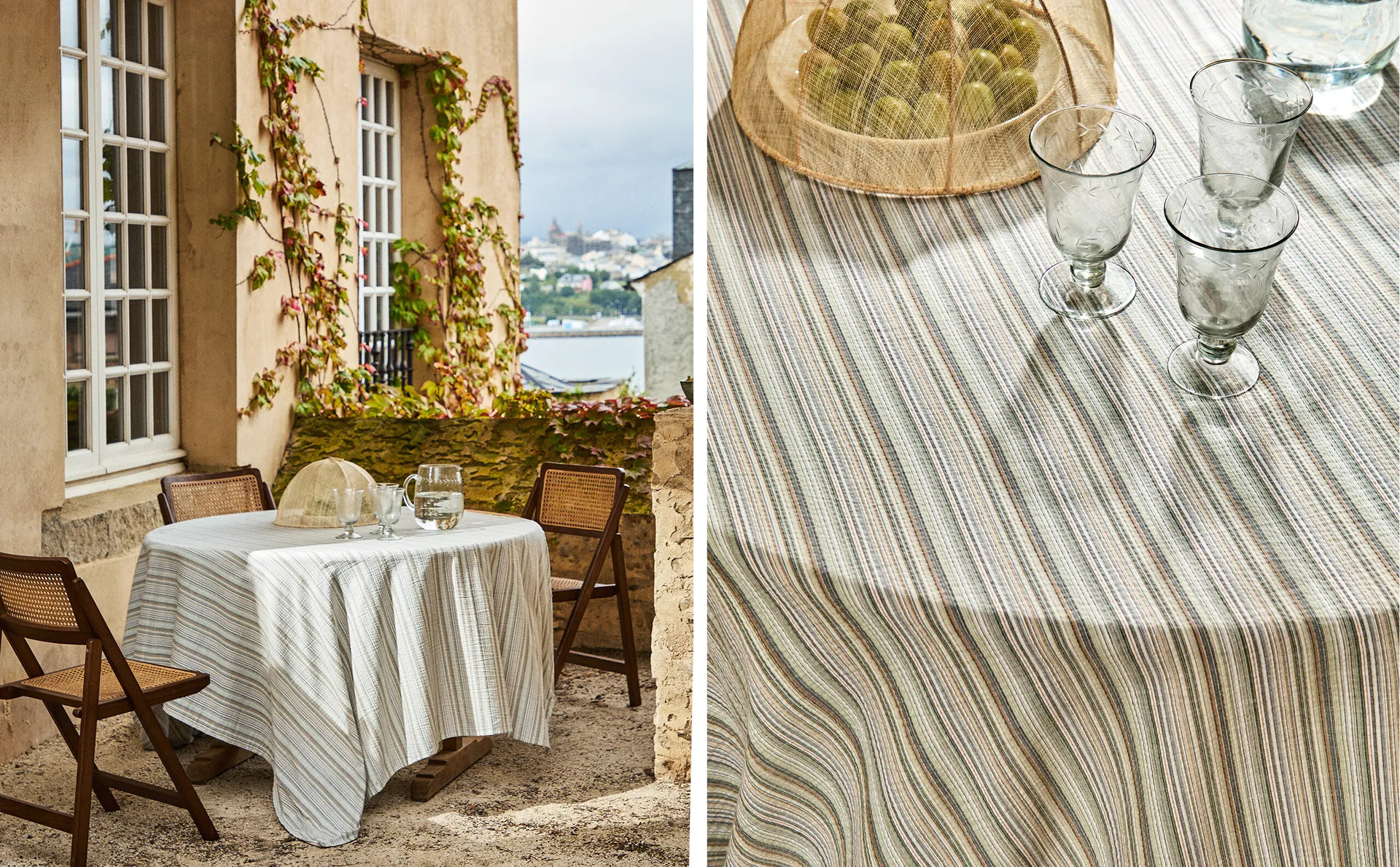 

Скатерть в цветную полоску Zara Home, зеленый