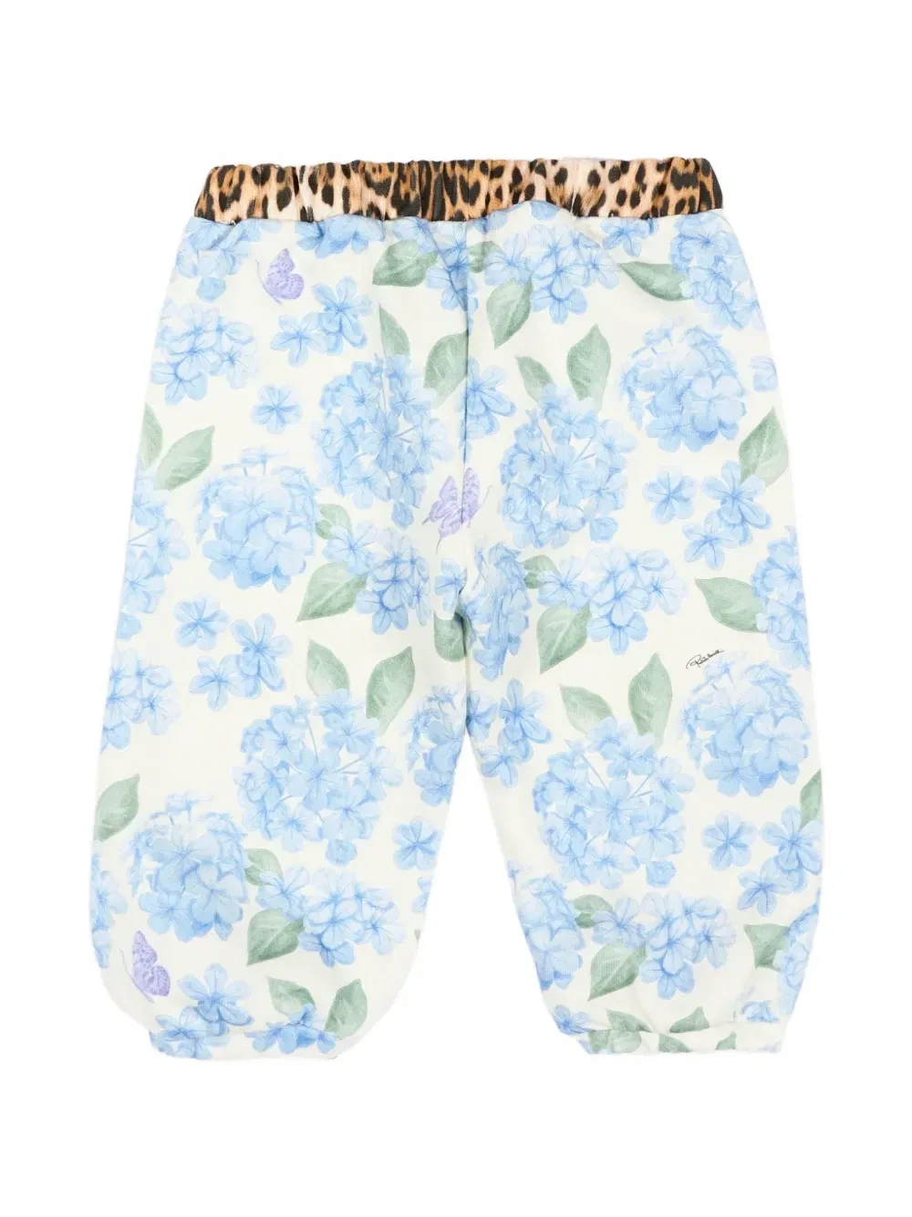 Спортивные брюки с анималистичным принтом Roberto Cavalli Junior, белый — фото 2