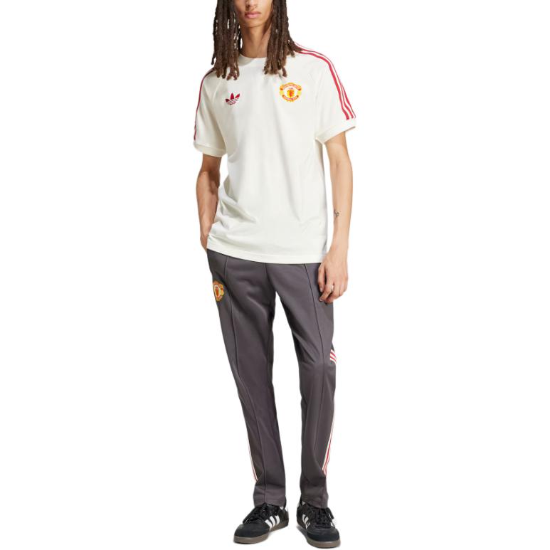 Adidas Manchester United FC OG Футболка с тремя полосками Adidas Originals, Нефритовый белый — фото 3