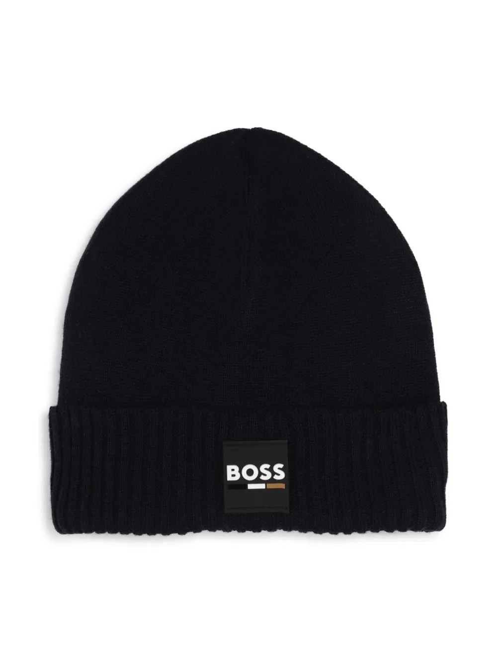 

Шапка бини с нашивкой-логотипом BOSS Kidswear, синий