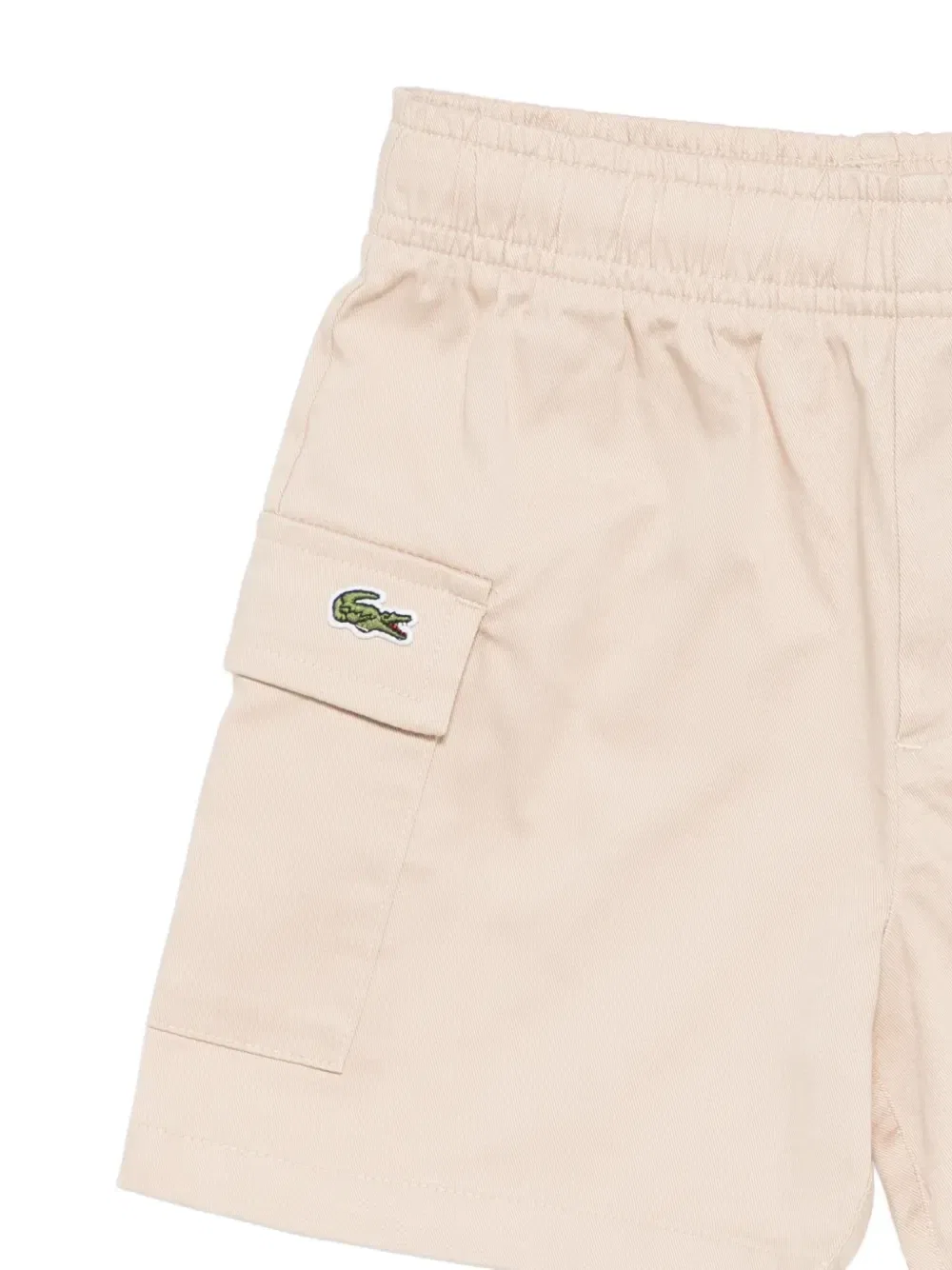 Шорты-карго с нашивкой-логотипом Lacoste Kids, бежевый — фото 3