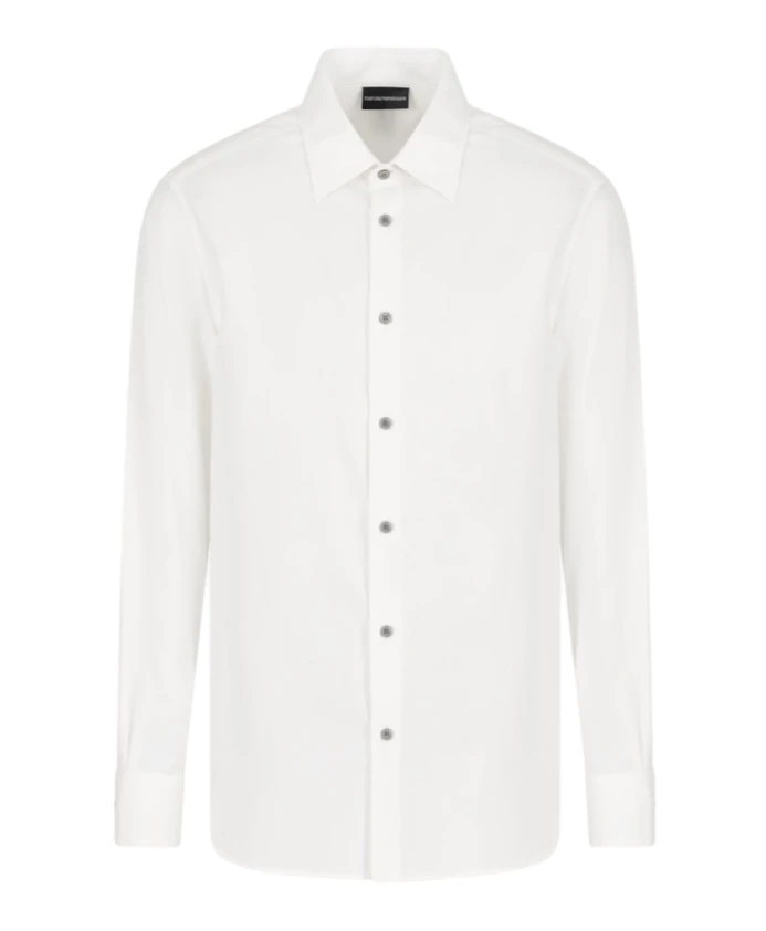 

Белая повседневная рубашка af143411f Emporio Armani, белый