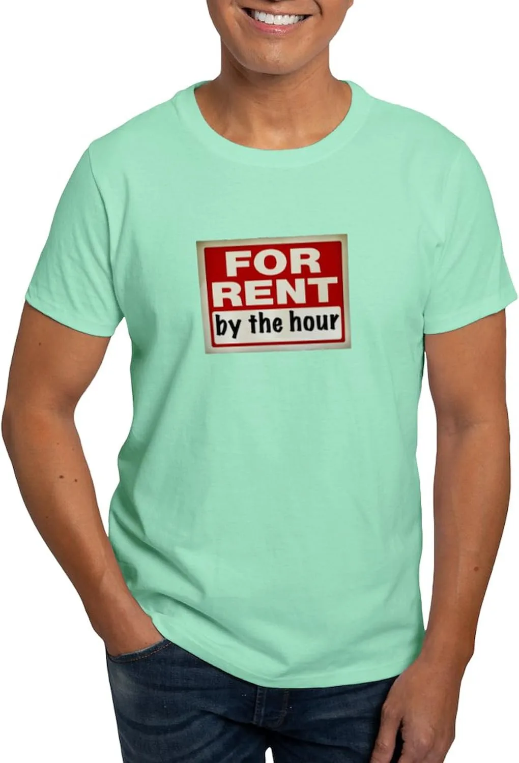 

Футболка CafePress for Rent by The Hour, 100% Cotton, Classic Graphic, White
