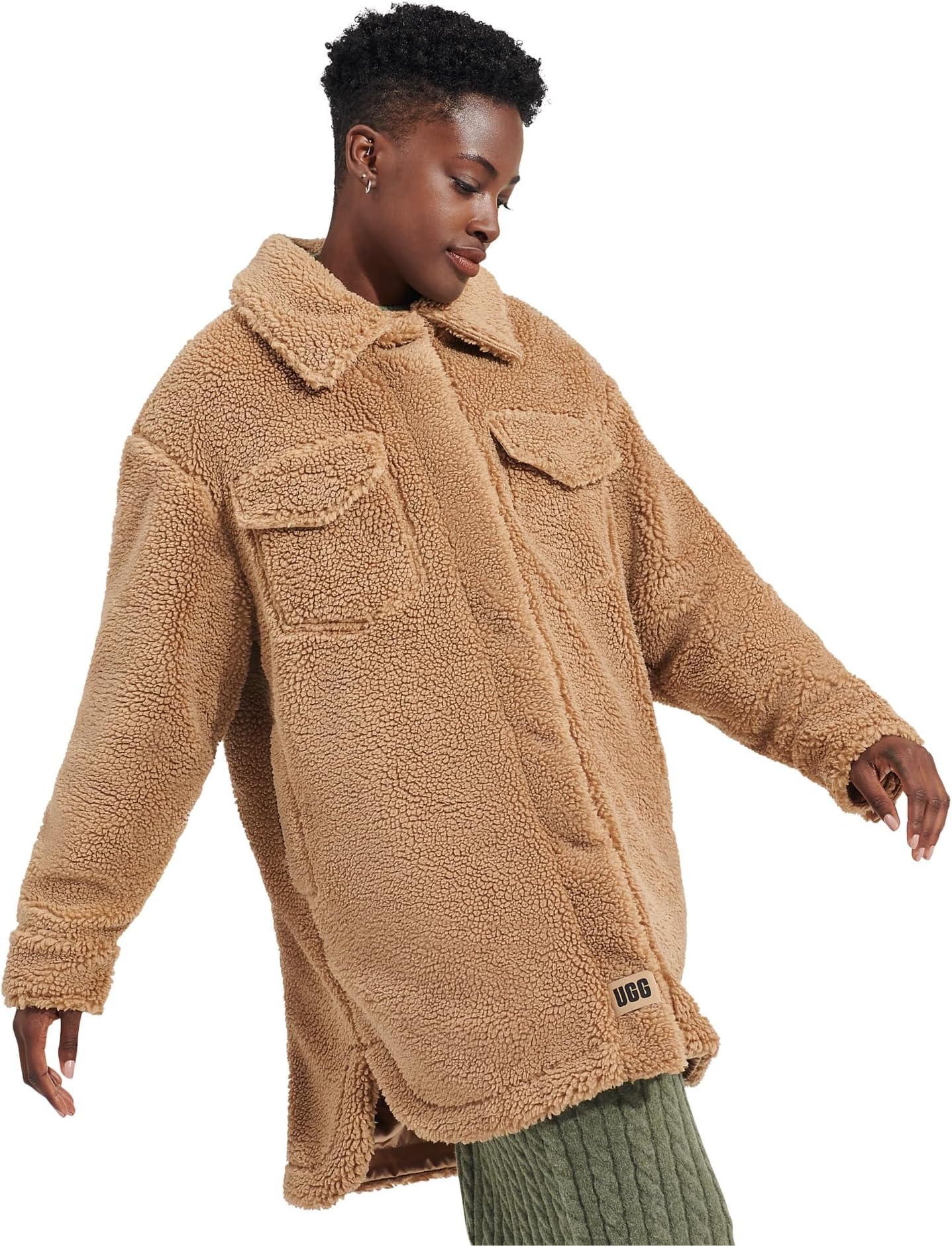 

Куртка UGG Frankie Uggfluff Shirt Jacket, кэмел