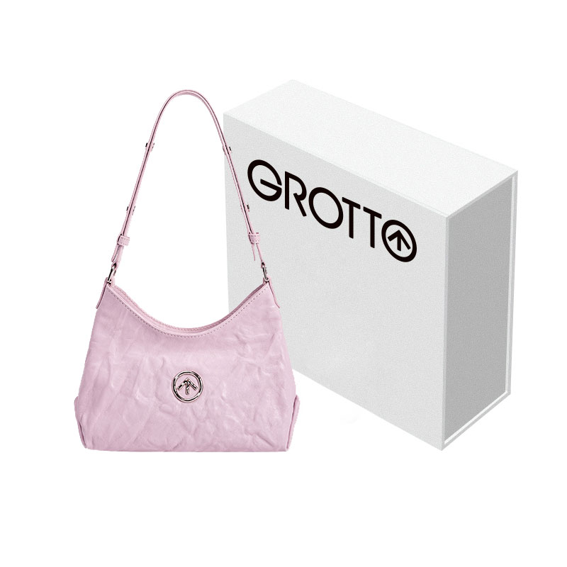 

Сумка Hobo Series из овчины на одно плечо, мягкая, мини, женская, разноцветная GROTTO, Moon Silver