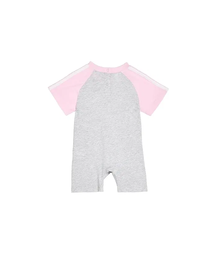 Ромпер с полосками модель Graphic Raglan 3-Stripe Heather Adidas Kids, Light Grey Heather — фото 2
