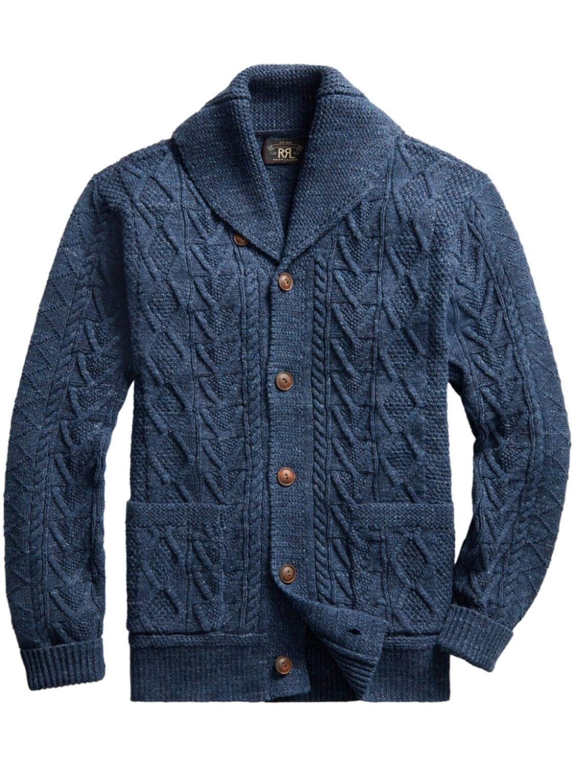 

Ralph Lauren RRL кардиган фактурной вязки, синий