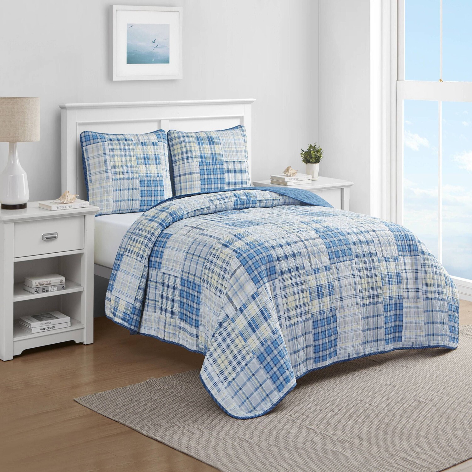 

Двусторонний комплект одеял и накладок Nautica Raieford King, цвет Dredge Grey Heather