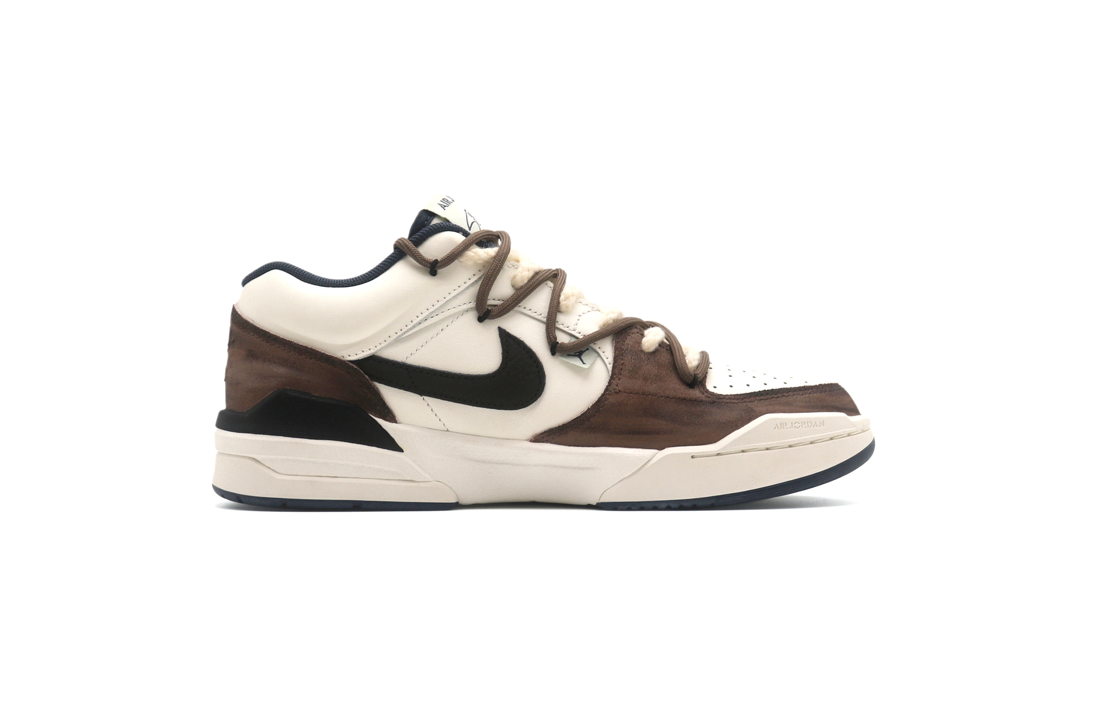 Jordan Stadium 90 Cushioning, износостойкие низкие винтажные баскетбольные кроссовки Unisex Khaki — фото 3