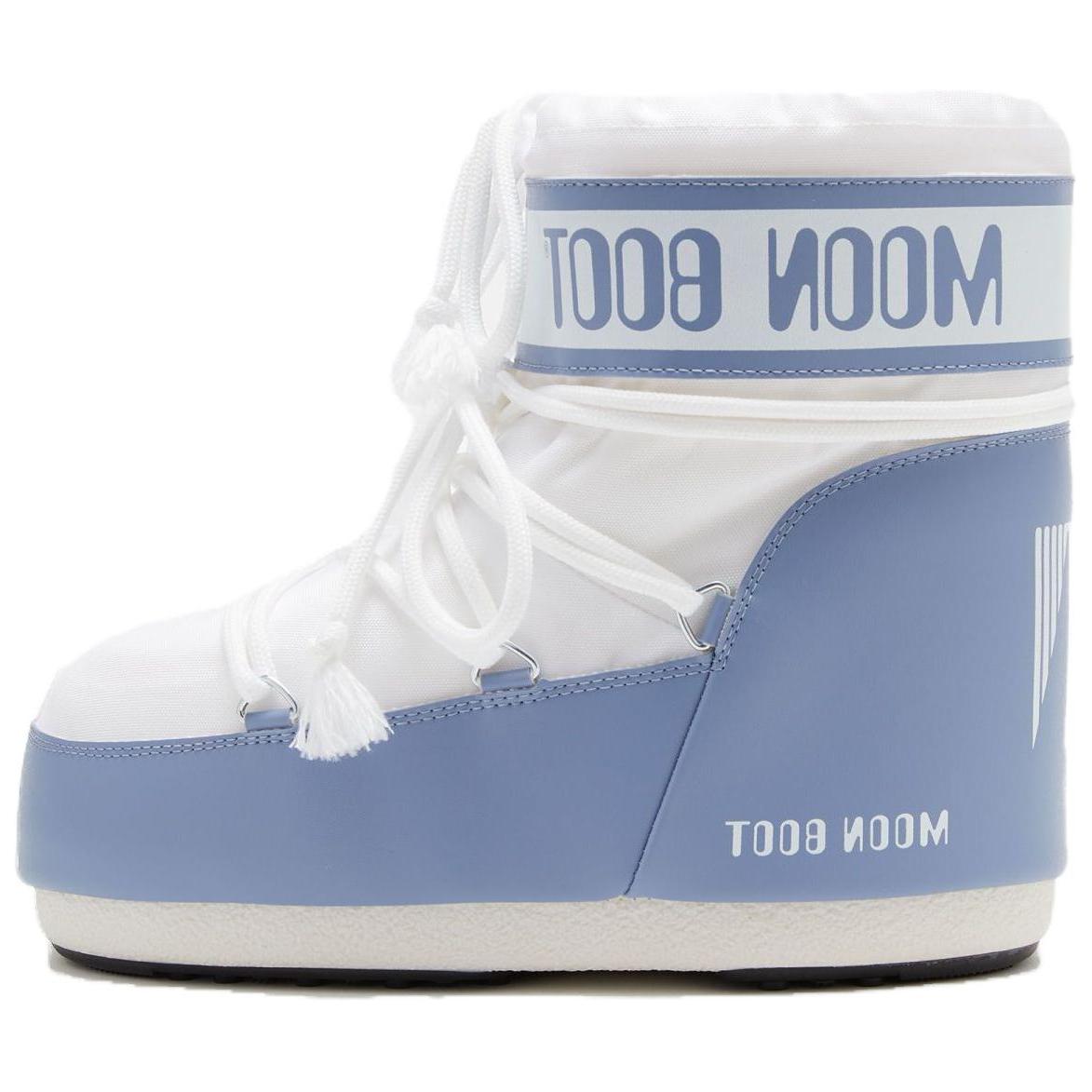 Зимние сапоги женские Moon Boot Icon из нейлона низкие, бело/серо-голубой — фото 3