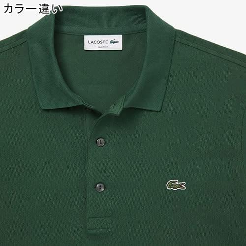 Официальная мужская поло-рубашка LACOSTE приталенного кроя, однотонная (с коротким рукавом), красный — фото 4