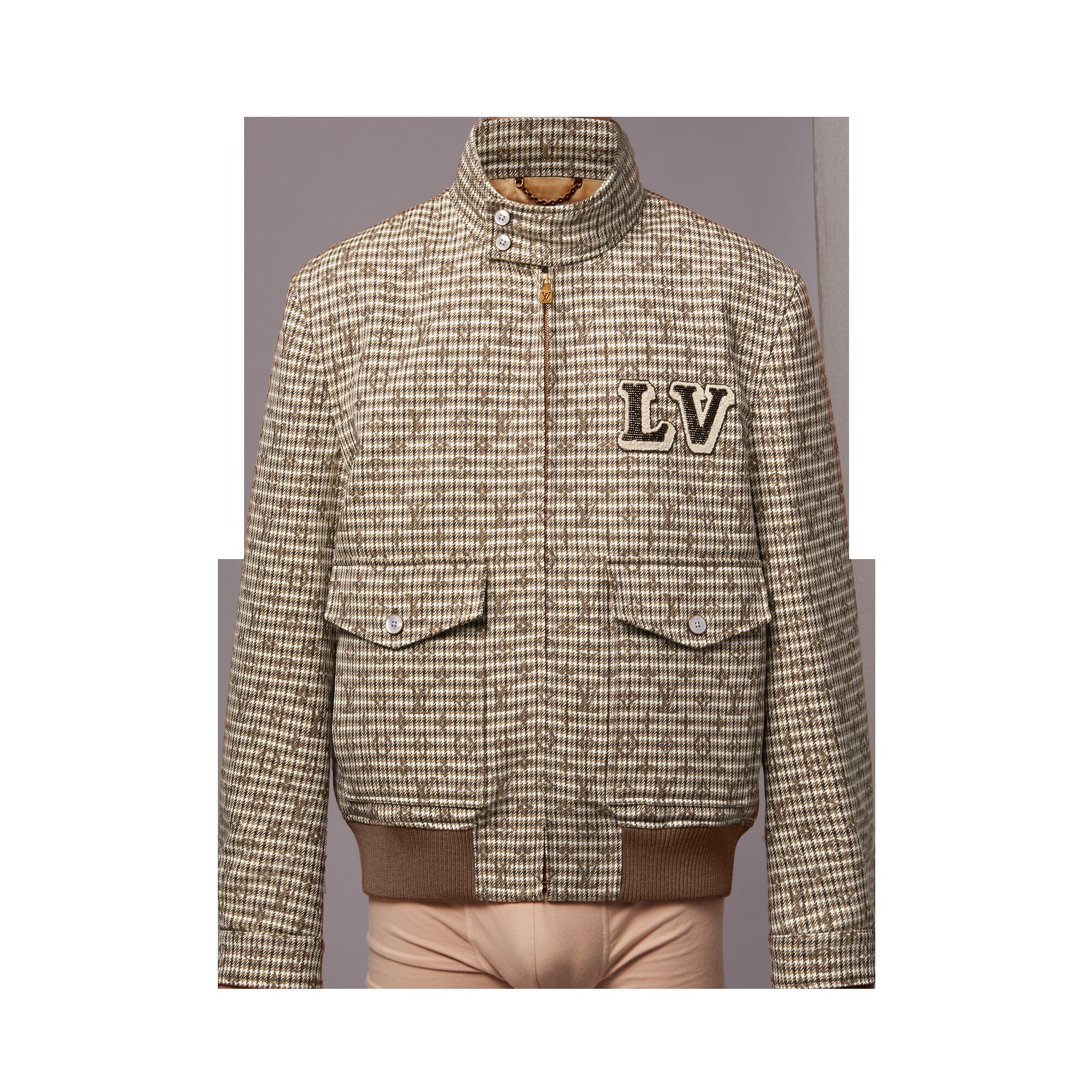 

Шерстяной блузон Harrington с монограммой Louis Vuitton, бежевый